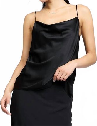 Current Air Cowl Neck Cami Top In Black
