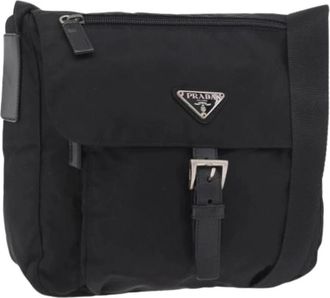 Prada Pre-owned Nylon prada-bags - Dames - Vintage Schoudertas - Zwart - ONE Size - Nylon - Vintage