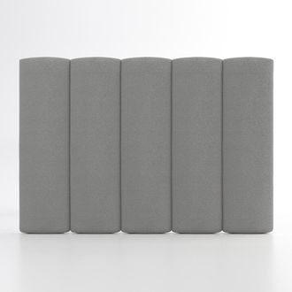 Colch&oacute;n Morfeo Cabecero acolchado extragrueso gris plata, cama 90 cm, 100x120 cm