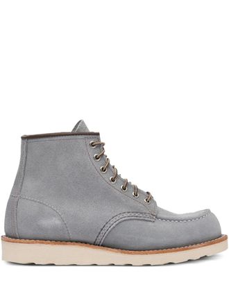 Red Wing Shoes Classic Moc lace-up boots - men - Calf Suede/Rubber/Calf Leather - 9.5 - Grey