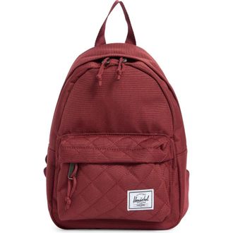 Herschel Classic Mini Backpack in Oxblood Red Quilted at Nordstrom Rack