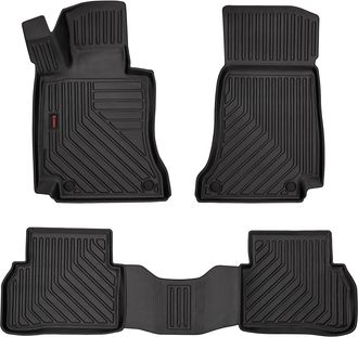 OEM Alfombrillas De Goma 3d Para Coche: Mercedes C W205 (familiar, Sed&aacute;n, 2015-) - Borde De 5 Cm
