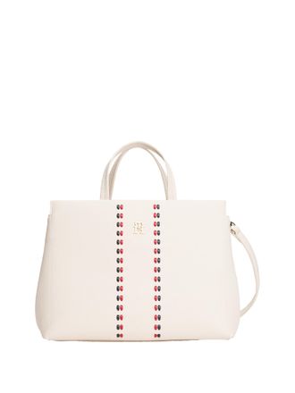 Tommy Hilfiger Womens Timeless Satchel,SOFT CREAM One Size