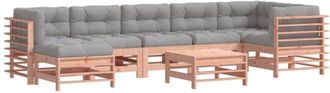 vidaXL Set Divani Giardino 8 pz con Cuscini Legno Massello di Douglas vidaXL