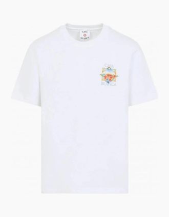Casablanca Mens Flower Court T-Shirt White - Size: 44