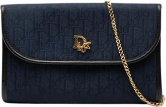 Dior Pre-owned Clutches, female, Blue, Size: ONE SIZE Pre-owned Vintage Crossbody Bag