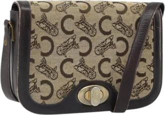 Celine Pre-owned Cross Body Bags, female, Beige, Size: ONE SIZE Pre-owned Vintage Canvas Crossbody Bag