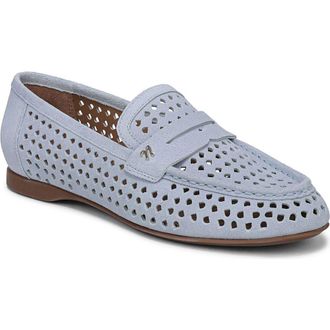 Naturalizer Bloom Perforated Penny Loafer in Ice Blue at Nordstrom, Size 8.5