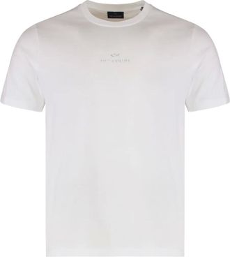 Paul & Shark crew-neck logo T-shirt - men - Cotton - XXXL - White