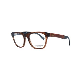 Ermenegildo Zegna Glasses, male, Brown, Size: ONE SIZE Brown Trapezium Optical Frames