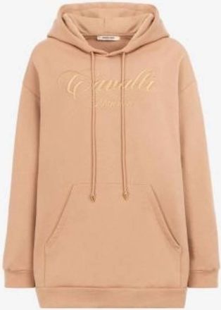 Roberto Cavalli Logo Embroidered Cotton Hoodie, Size X-Small
