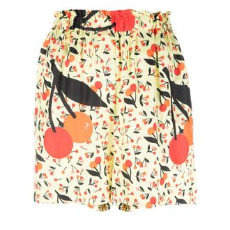 Sonia Rykiel Shorts con stampa ciliegie - - Shorts - Donna - Giallo - S