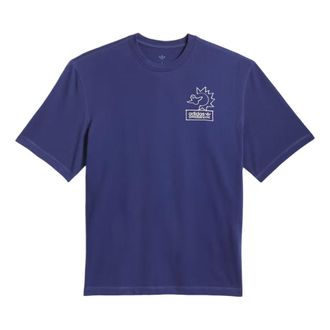 adidas Skateboarding x Mark Gonzales Not Amused T-Shirt Asia Sizng Muted Purple Acid Orange KQ6269