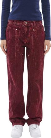 Stella McCartney Maroon Relaxed Flat Front Pants
