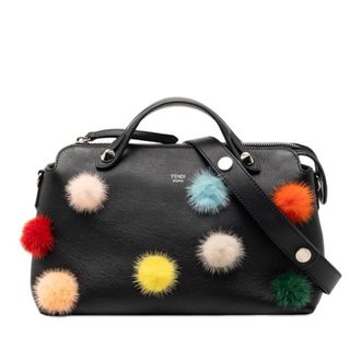 Fendi Pre-owned Fendi Medium Leather Pompom By The Way Satchel Ladies CXJP7HUYINYHY6JU