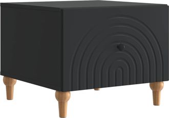 vidaXL Mesa De Caf&eacute; Negro 49 X 50 X 40 Cm Madera De Ingenier&iacute;a Vidaxl