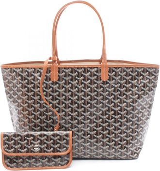 Goyard Black Brown Multi-Color Coated Canvas Leather Tote Bag (Pre-Owned)