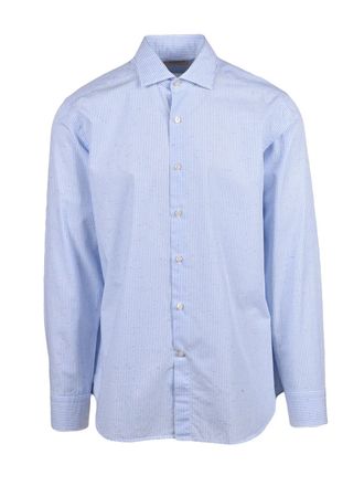 Ghirardelli Light Blue Striped Cotton Shirt