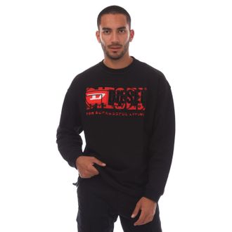 Diesel Mens S-Baxt-N1 Sweatshirt in Black Cotton - Size X-Small
