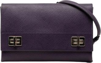 Prada Pre-owned Cross Body Bags, female, Purple, Size: ONE SIZE Pre-owned Vintage Shoulder Bag