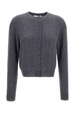 Lisa Yang Grey Wilona Cropped Cashmere Cardigan