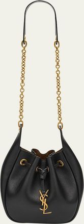 Saint Laurent Cassandre YSL Bucket Bag in Leather