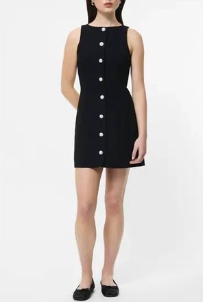 French Connection Azra Twill Mini Dresss In Black