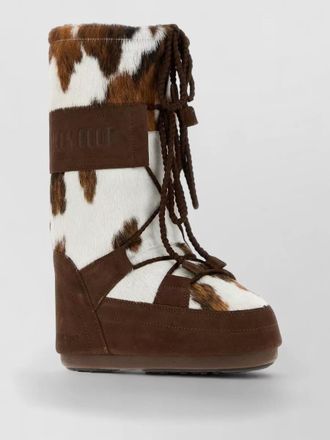 Moon Boot leather printed boots