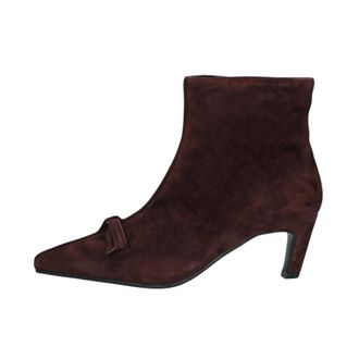 Stefano Lauran Enkellaarsjes met puntige neus en blokhak - Dames - Schoenen - Rood - Maat: 41 EU