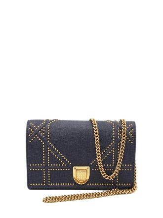 Dior Crossbodytas verfraaid met studs - Blauw