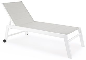 BIZZOTTO Hochwertige Gartenliege Hilde 200 x 65 cm - Weiss