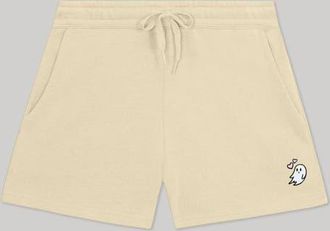 Dalix Womens Heartly Ghost Midweight Washed Fleece Shorts in Bone at Nordstrom, Size Xx-Large