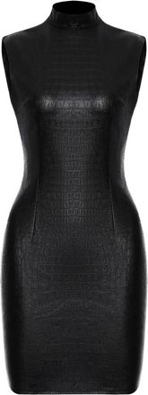 Lika Abito corto con effetto coccodrillo - Nero