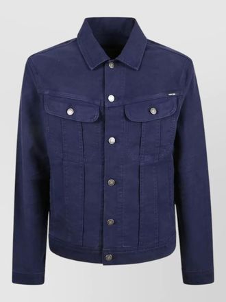 Tom Ford nylon silk collared jacket chest pockets