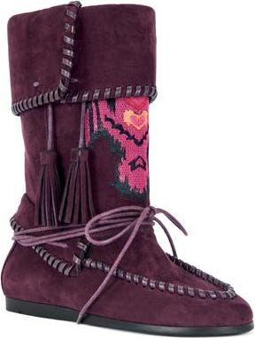 Azalea Wang Weret Boot in Plum at Nordstrom Rack, Size 7.5