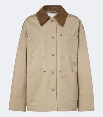 Joseph Athos suede-trimmed cotton jacket