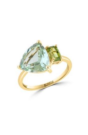 Effy 14K Yellow Gold Green Amethyst & Peridot Ring at Nordstrom Rack, Size 7