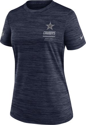 Nike Dallas Cowboys Sideline Velocity Nike Womens Dri-FIT NFL T-Shirt in Blue | 03EY41S7RD-7VD