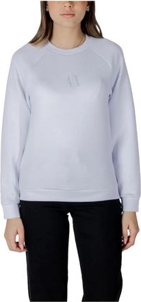 A|X Armani Exchange Effen Sweatshirt met Ronde Hals en Lange Mouwen - Dames - Sweatshirts - Wit - M - Hoodies & sweatvesten