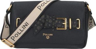 Pollini Schoudertas met riem met getrommeld effect - Dames - Schoudertassen - Zwart - ONE Size - Tassen