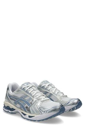 Asics Gender Inclusive GEL-KAYANO 14 Sneaker in White/Light Navy at Nordstrom, Size 6.5 Womens