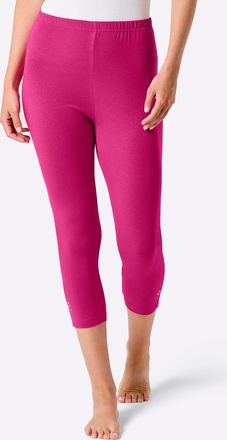 Feel Good Leggings FEEL GOOD, Damen, Gr. 36/38, Normalgr&ouml;ssen, schwarz, fuchsia, 95% Baumwolle, 5% Elasthan, unifarben, Hosen Leggings