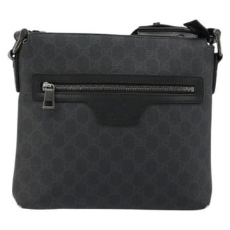 Gucci Vintage, unisex, Zwart, ONE Size, Leer, Pre-owned Leather Cross Body Bag