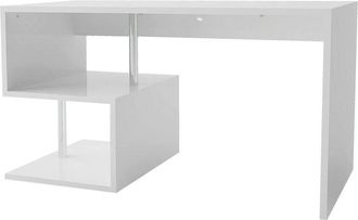 Dmora Escritorio efecto madera blanco 140x60h78 cm