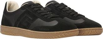 Balmain Swan trainers in smooth leather and suede in Black at Nordstrom, Size 41