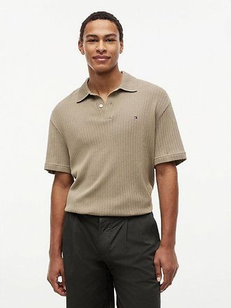 Tommy Hilfiger Relaxed Fit Open Knit Polo Shirt
