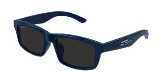 Balenciaga BB0424SK Asian Fit 004 Mens Sunglasses Blue Size 56