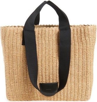 AllSaints Izzy Straw Tote in Natural at Nordstrom