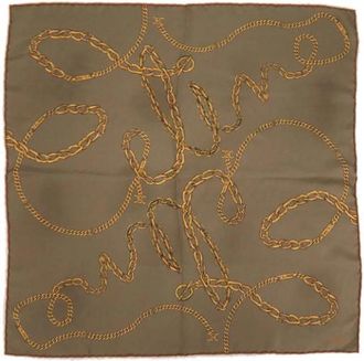 Celine Pre-owned Zijden Sjaal - Dames - Vintage Accessoires - Bruin - ONE Size - Vintage