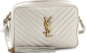 Saint Laurent Lou Camera Bag Matelasse Chevron Leather Small crossbody bag - Beige